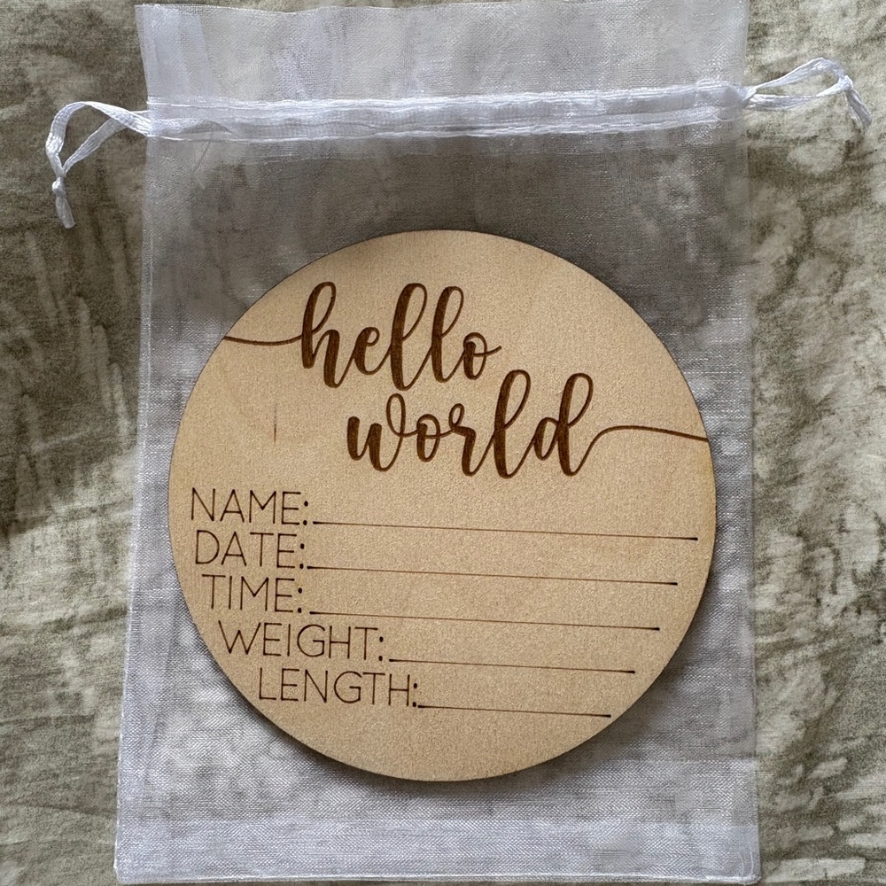 Hello World Birth Announcement Sign